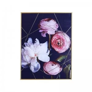 Dark Floral Capped Canvas with Gold Foil