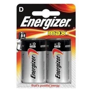Energizer Max D Alkaline Batteries Pack of 2 Batteries
