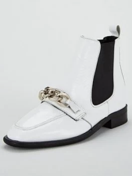 OFFICE Arcade Chain Boot - White, Size 6, Women