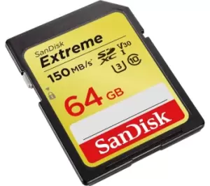 SanDisk Sdsdxv6-064G-Gncin Extreme Sd V30 U3, 64GB Up To 150Mbs
