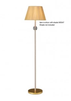 Floor Lamp (SHADE SOLD SEPARATELY) 1 Light Gold, Crystal