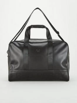 Fred Perry Embossed PU Holdall Bag - Black, Men