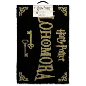 Harry Potter Alohomora Door Mat (One Size) (Black/Tan) - Black/Tan