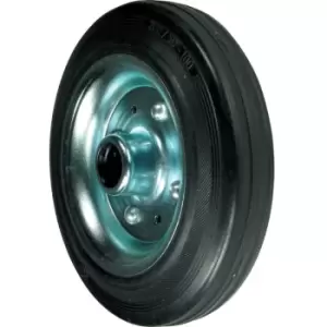 Atlas Workholders Rubber Tyre Pressed Steel Centre 200mm-20mm Bearing Wheel