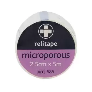 Reliance Medical Relitape Microporous Tape 2.5cmx5m Pack of 12 685