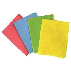 5 Star Microfibre Cleaning Cloths for Dry or Damp Multisurface Use Green Pack of 6