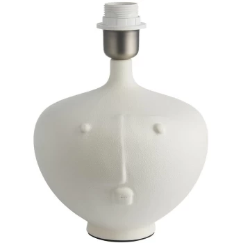 Endon Mrs Matt white Ceramic Table Lamp Base Only with Inline Switch - Heart Shape
