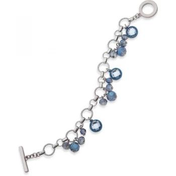 Ladies Anne Klein Silver Plated & Blue Plated Only A Dream Bracelet