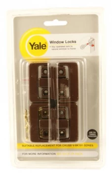 Yale Window Security Lock Brown Pack of 4