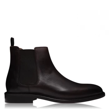 Reiss Tenor Leather Chelsea Boots - Dark Brown