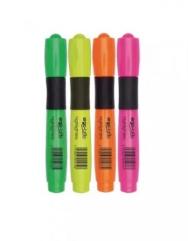 Ergo-Brite Assorted Erognomic Highlighter Pens (Pack of 4)