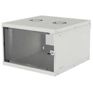 Intellinet 19" Basic Wallmount Cabinet 6U 400mm Deep IP20-Rated Housing Max 50kg Flatpack Grey