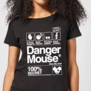 Danger Mouse 100% Secret Womens T-Shirt - Black - XL