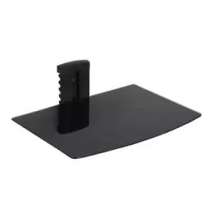 electriQ - Wall Mounted Glass Shelf - For PVR's Games Consoles & Bluray Players