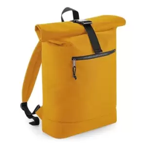 Bagbase Rolled Top Recycled Backpack (One Size) (Mustard Yellow)