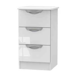 Indices 3-Drawer Bedside Cabinet - White