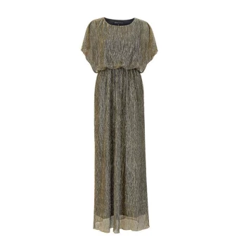 Mela London Vertical Shimmer Maxi Dress - Grey