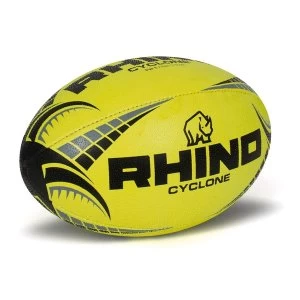 Rhino Cyclone Rugby Ball Fluo Yellow - Size 4