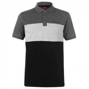 Pierre Cardin Cut And Sew Polo Shirt Mens - Black/Grey M