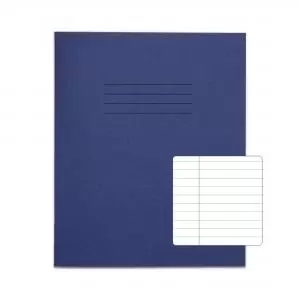 RHINO 8 x 6.5 Exercise Book 48 Pages 24 Leaf Dark Blue 8mm Lined with