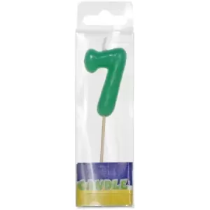 Birthday Candle Number 7 (Green)