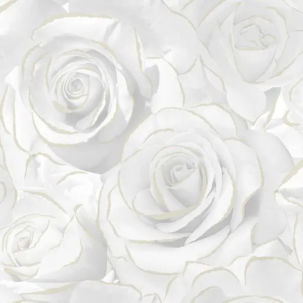 MURIVA Muriva Madison Glitter White Wallpaper Floral Rose Flower Textured Modern Gold WL-139525