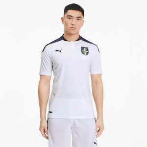 PUMA Serbia Mens Away Replica Jersey, White/Peacoat, size Large, Clothing