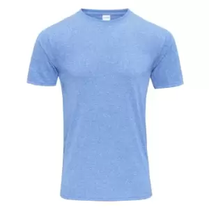 Gildan Mens Core Short Sleeve Moisture Wicking T-Shirt (2XL) (Heather Sport Royal)