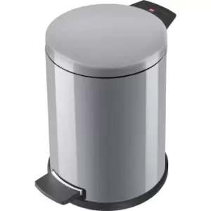 Hailo Waste collector SOLID with pedal, capacity 12 l, steel, plastic inner bin, silver