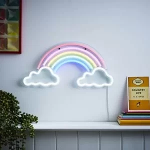 Avira Neon Rainbow Matt Multicolour Wired Wall Light