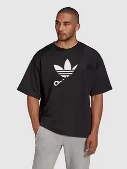 adidas Originals Half Trefoil T-Shirt - Black, Size S, Men