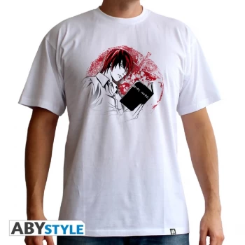 Death Note - Light Mens Small T-Shirt - White