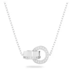 Hollow Pendant Small White Rhodium Plated Necklace 5636497