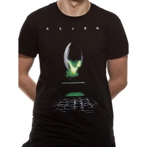 Alien - Unisex Small Poster T-Shirt (Black)