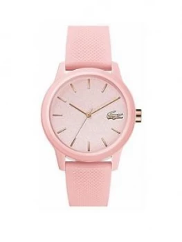 Lacoste 12.12 Pink Silicone Strap Ladies Watch