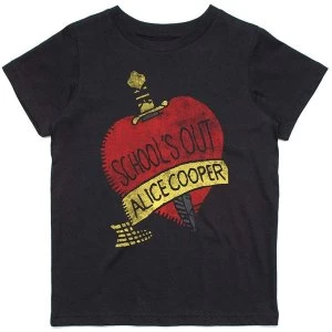 Alice Cooper - Schools Out Kids 7 - 8 Years T-Shirt - Black