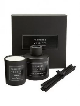 Florence Verity Diffuser & Mini Candle Gift Set - Amber & Sandalwood