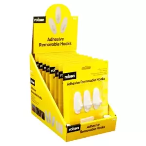 Rolson 3 Piece Removable Adhesive Hook