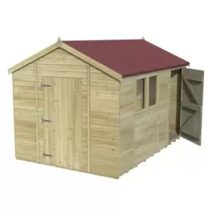12' x 8' Forest Premium Tongue & Groove Pressure Treated Combination Apex Shed (3.65m x 2.52m)