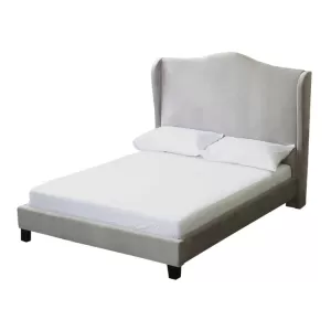 Chateaux Silver Double Wing Bed WOOD, FABRIC