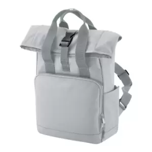 Bagbase Roll Top Recycled Twin Handle Backpack (One Size) (Light Grey)