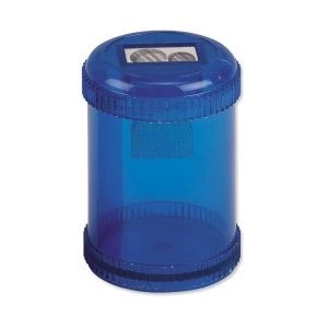 5 Star Office Pencil Sharpener Plastic Canister Max Diameter 8mm Double Hole Coloured Pack of 10