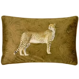 Paoletti Cheetah Forest Cushion Cover (One Size) (Gold)