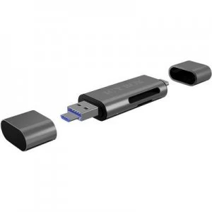 ICY BOX External memory card reader USB-C , USB 3.0, Micro USB 2.0 Anthracite