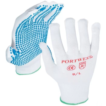 A110 Palm-side Coated White Gloves - Size XL