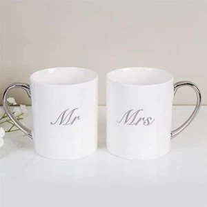 Amore By Juliana Set of 2 China Mugs - Mr & Mrs