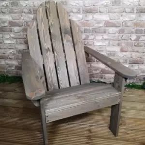 Koopman - Adirondack Wooden Relaxing Chair For Patio/Garden Natural Grey Wash Outdoor /Indoor