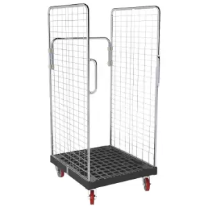 2 side mesh panels with safety handles, 2 side mesh panels with safety handles, black, made of recycled plastic
