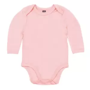 Babybugz Baby Unisex Organic Long Sleeve Bodysuit (0-3 Months) (Powder Pink)