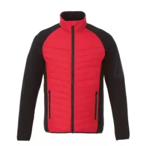 Elevate Mens Banff Hybrid Insulated Jacket (XS) (Red)